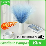 12pcs Fluffy Pampas Grass Fake Reed Simulated Artificial Flower Boquet for Birthday Party Decoration