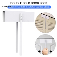 goodlamin Metal Door Lock Sliding Bi-fold Door Lock Child Safety Metal Bifold Door Lock Easy Installation Rustproof Corrosion Resistant Wardrobe Cabinet Accessories