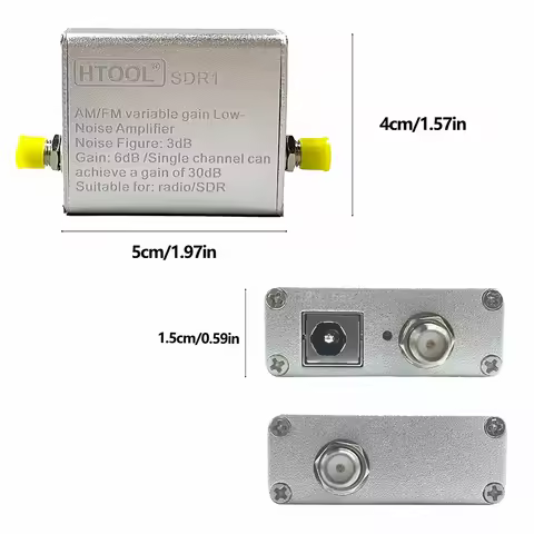Low Noise Amplifier HT004/HT004A/SDR1 65-162.5MHz FM Antenna Signal Amplifier Gain 20dB 30dB SDR Rad