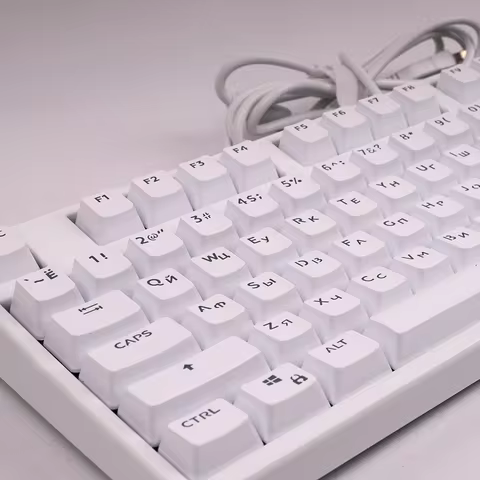 132 Keys Russian Keycaps White ABS OEM Height for Mechanical Keyboard AULA F75 Ajazz Ak820 Pro Game 