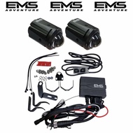 ORIGINAL EMS ADVENTURE UNIVERSAL T1 MINI LED AUXILIARY SPOTLIGHT 50WATT 50W MOTORCYCLE IP67 WATERPRO
