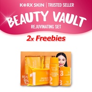 Beauty Vault Rejuvenating Set - Rejuv Soap, Rejuv, Cream, Rejuv Sunblock, Rejuv Toner by Korxskin
