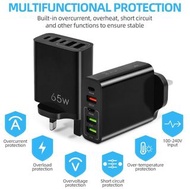 65W 充電器轉接器 2 個 3.1A USB 多口充電頭 PD15，20W+QC3.0 USB A 壁插充電器 2ndckp sasckp 1949 65W Charger Adapter 2 3.