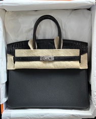 birkin 25 黑银 touch B刻 全新全套带票