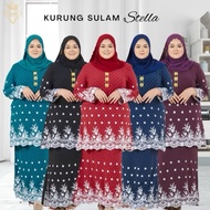 BAJU RAYA 2025 VIRAL KURUNG MODEN SULAM IRONLESS RICH BROWN PEREMPUAN PLUS SIZE SET | STELLA PART 2