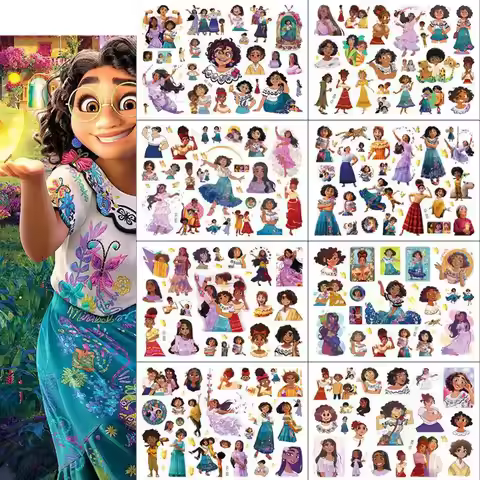 1Pcs New Disney Cartoon Anime Encanto Tattoo Stickers Temporary Tattoos Body Art Cosplay For Party G