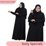 Fashion style ❆ready stock  plus size jubah kosong Jubah Muslimah.2xLto6xL◎