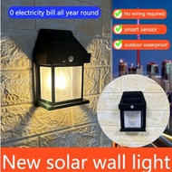 Superbright Solar Wall Light Outdoor Lighting Motion Sensor Automatic Night Light Lampu Solar Dindin