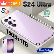 Hot Sale Genuine S24 Ultra 7.5inch Mobile Phone Support 4G/5G Support 2 Cards RAM 12GB ROM 512GB Cas