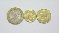 珍貴絕版1套3枚(1992,1993,1994年)具收藏價值已停用法國古老錢幣