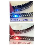 MERAH LED SMD 1206 COLOR biru - LED SMD 1206 RED COLOR - LED SMD 1206