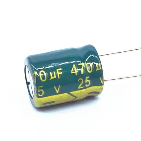 30pcs/lot 25V 470UF Low ESR/Impedance high frequency aluminum electrolytic capacitor size 10*13 470U