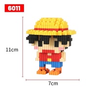 Nano Block Anime One Piece Luffy Zoro Chopper Ace Building Block Mainan Edukasi Anak Bajak Laut