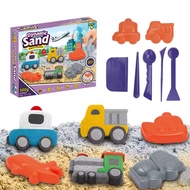 Kids Kinetic Sand Table with Fruit Ice Cream Molds Sensory Play Toy Set for Creative and Educational
