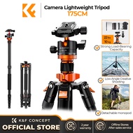 K&F CONCEPT portable Camera tripod Aluminum 6710kg 1.7 meters with detachable tripod for DSLR (T255A
