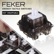 Tactile Switch FEKER Smoked White Switch 3pin Pre-lubed Double-Stage Spring for Mechanical Keyboard