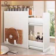 Kitchen Multifunctional Shelf Pull Out Narrow Side Organiser Countertop Spice Rack J1P6