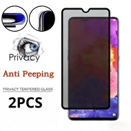 2Pcs Tempered Glass Film For vivo Y97 Y95 Y93s Y93 Mediatek Anti Spy Privacy Black Edge Screen Prote