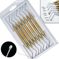 7Pcs Dental Implant Instrument Dental Jagged Curettes Kit Dental Scaler Gracey Tools