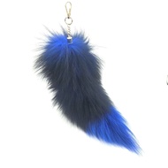 Fox Tail Key Chain 40cm Fox Tail Cross Fox Tail Female Bag Decoration Pendant Hand-Made Accessories
