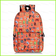 Alphabet Lore backpack Outdoor bag Primary junior high school students schoolbag large capacity