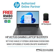 HP Victus 16 Gaming Laptop 16-D1170TX/16-D1069TX/16-D1072TX (Intel I5/I7/8GB/512GB SSD/16