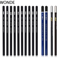 WONDE 12Pcs Sketch Pencils Black Pencils School Supplies 3B 4B 5B 6B Art Stationery 12B 14B Professi