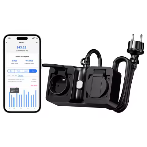 Meross Matter outdoor Socket waterproof socket Power Monitoring Rain plug cover wireless Expansion S