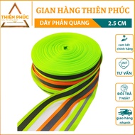 2.5cm fabric reflective coil, 100m long, reflective fabric warning wire