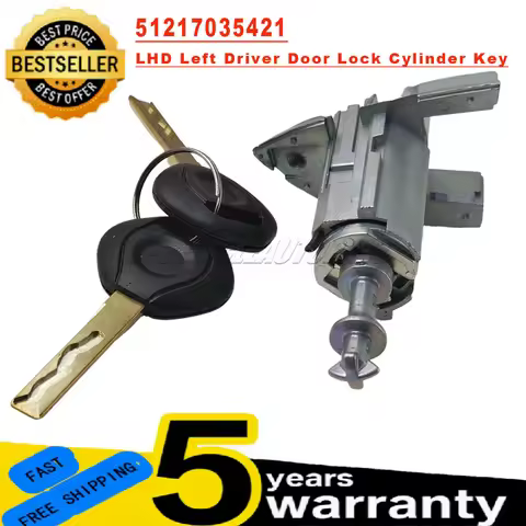 51217035421 LHD Left Driver Door Lock Cylinder With 2 Keys For BMW X5 E53 1999-2006 X3 E83 2003-2010