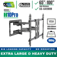 Kaloc H10Pro 65"-100" Wall Mount for 32"-100" up to 220 lbs USX MOUNT Full Motion TV Mount with Swiv