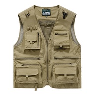 Vest for Men outdoor multi-pocket fishing vest outdoor vest Sleeveless Jacket Vest