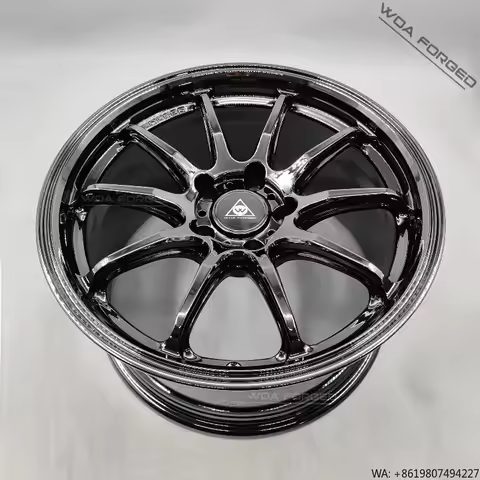 Custom Gloss Black Chrome Plating Forged Wheels 18 19 Inch Deep Dish Concave Multi-Spoke Sport Alloy
