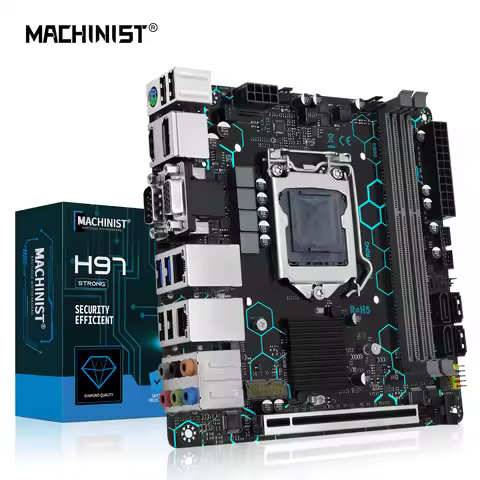 MACHINIST H97 STRONG Motherboard LGA1150 support Support Intel Core i7/i5/i3/E3 DDR3 Mini-ATX VGA/HD
