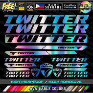 ☜✱TWITTER Bike Frame Set Decals Stickers MTB SPECIAL COLOR VINYL