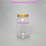 Pet Plastic Jar 300 SquareML Plastic Lidnatural Plastic Jar/ Jar/ Bawang Goreng Selay Jar/ Snack Jar