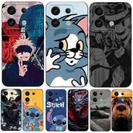 For Xiaomi Redmi Note 13 PRO 5G 4G Global Case Phone Cover black tpu Cute Minnie funny Tom Cat