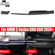 For BMW 5 Series G60 G68 2024+ Real Carbon Fiber Center Console Dash Panel Decor Trim