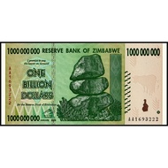 Zimbabwe 2008 1 Billion (1,000,000,000) Dollars UNC