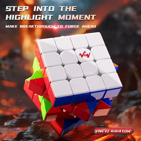 [Picube] Vin 4 V2 M 4x4x4 Magnetic UV Vin 4 MagicCube MGC Designer Newest Magic Speed cube Vin Cube 