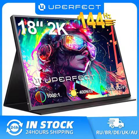 UPERFECT UGame B118 2K 144Hz Portable Gaming Monitor 100% DCI-P3 FreeSync HDR Computer Display HDMI 