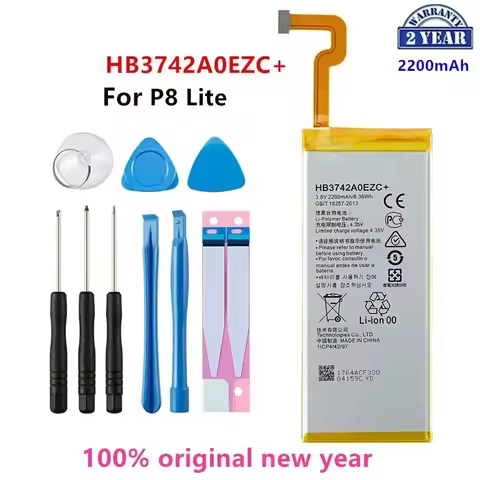 100% Orginal HB3742A0EZC+ 2200mAh Battery For Huawei Ascend P8 Lite HB3742A0EZC+ Replacement Batteri