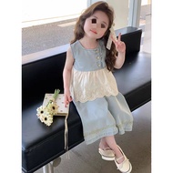 B451 2-Piece Children's Jeans Set Shirt + Long Pants Beautiful Washed (Not 3-4 Pants)