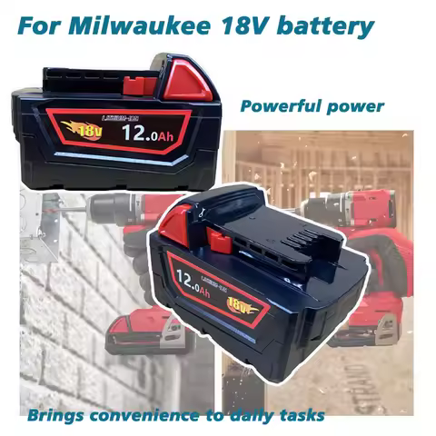 2026 For Milwaukee M18/18V Power Tool Wrench Drill Impact Drill Battery Milwaukee M18 Charger M12-18
