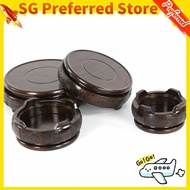 Decoration Base Solid Wood Carving round Rosewood Crafts Teapot Vase Bonsai Buddha Statue Stone Head