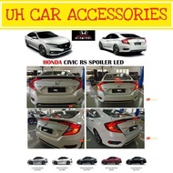 HONDA CIVIC FC 2016-2021 OEM ABS RS SPOILER REAR TRUNK SPOILER WITH LED BRAKE LIGHT READY STOCK