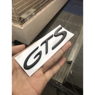 GTS Logo, gts porsche lettering - gts stamp - glossy black