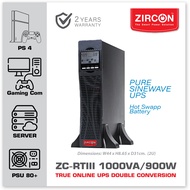 TRUE ONLINE UPS 1000VA/900W ZC-RTIII 2U Rack&Tower ZIRCON สำหรับคอมเกมมิ่ง/คอมประกอบ/Server/Hot Swap