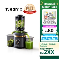 Tjean 150W Masticating Cold Press SlowJuicer with 304 Stainless Steel Blade Rinse-Clean in One Go Su