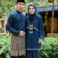 Set Couple Nikah Mawar Navy Blue